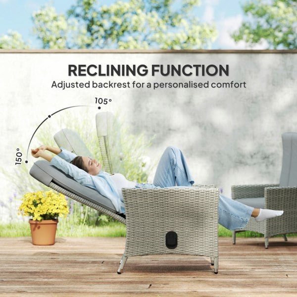 Rattan Recliner Chair