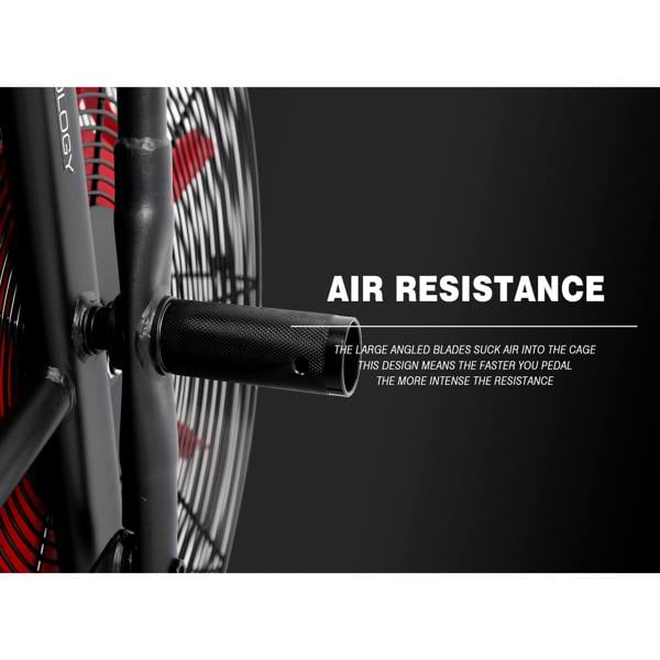 Homeology TITANIUM Assault Bike Adjustable Resistance Dual Belt Magnetic 24" Fan Professional Air Bike with Clear LCD Display