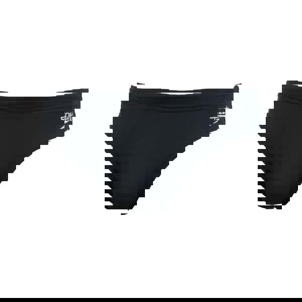 Navy Speedo Endurance Plus 7cm sportsbrief with black speedo logo trim