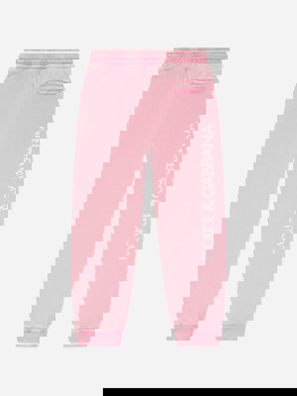 Dolce & Gabbana Kids Dolce & Gabbana Girls Logo Joggers in Pink