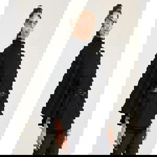 Blue Vanilla Belted Cape Coat