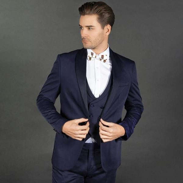 SKULL KING PRINTED TUXEDO SHIRT WITH BOWTIE - Premium Men's Patterned Shirt by Claudio Lugli | Bold Design, Tailored Fit, Best Printed Shirts