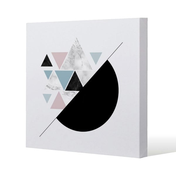 Benjamin Tate Design Triangles & Semi Circle Pattern (Canvas Print)