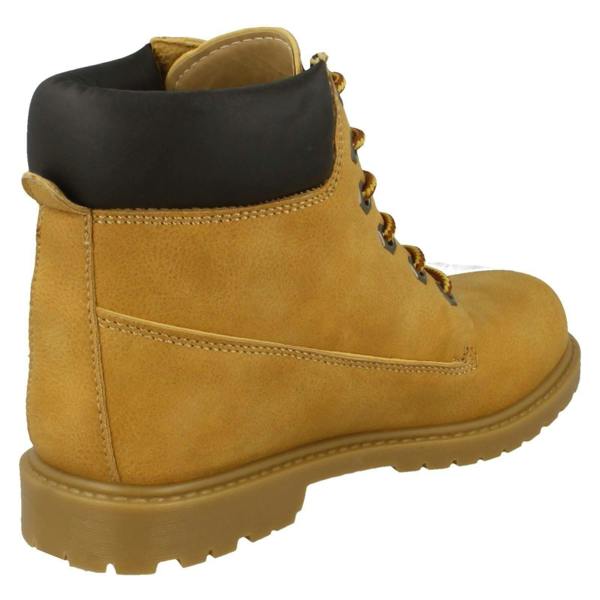 Spot On Ladies Spot On Military Combat Ankle Boots
