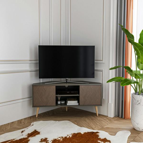 Decorotika Lesson Corner TV Stand TV Unit TV Cabinet for TVs up to 55"