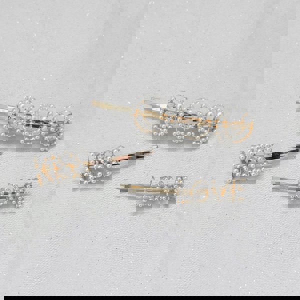 love hair clip pearl set gift bridesmaids