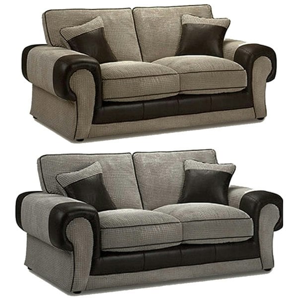 Portland Mixed Fabric Cord 2 Seater