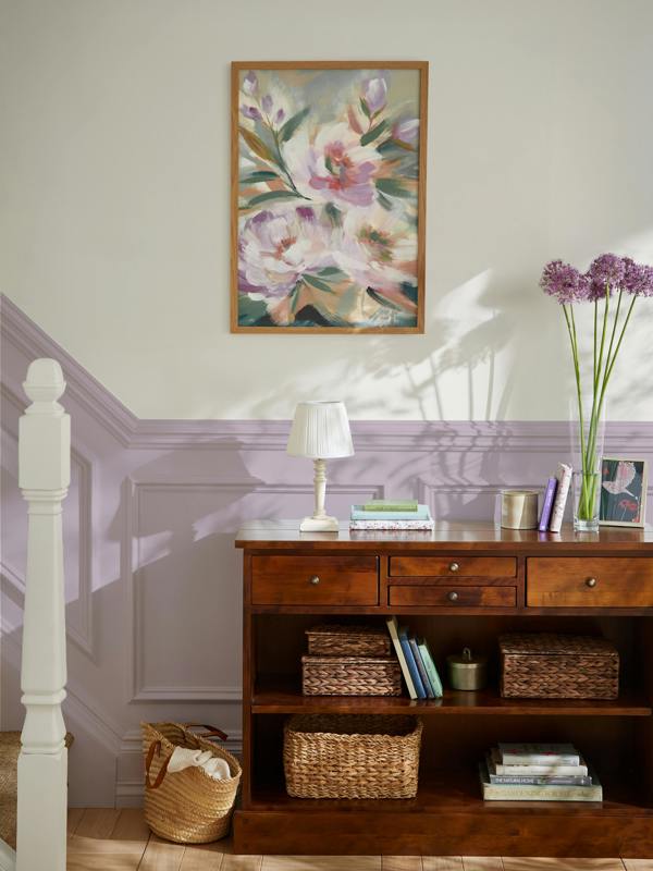 Laura Ashley Abstract Floral Print in a Wood Frame