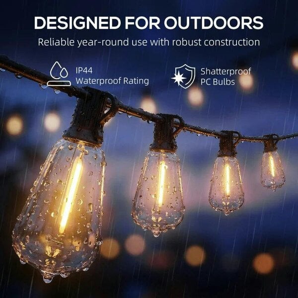 Bobobiy Curtain Lights Connectable Fairy Curtain Lights Plug-in IP44 Waterproof/18 m/Warm White