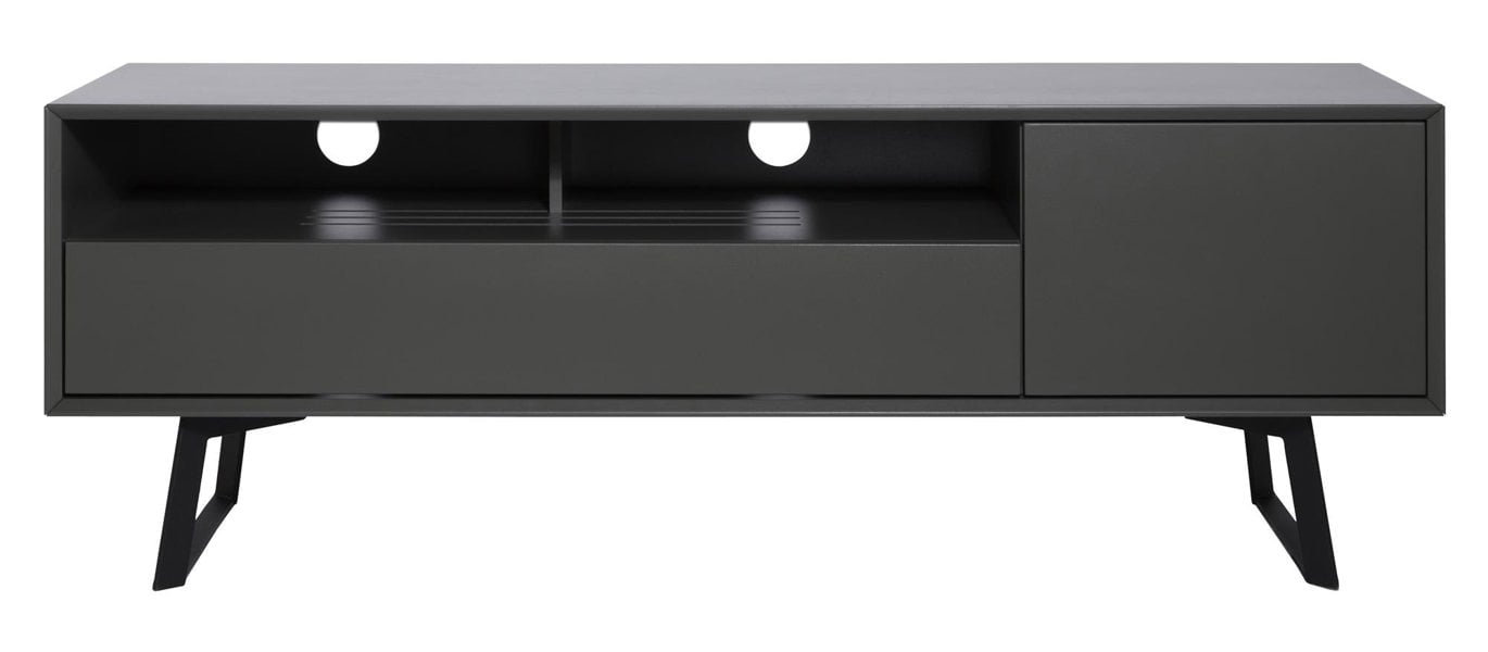 Dorel Home Carbon TV-Stand with 1 Flap and 1 Door Grey