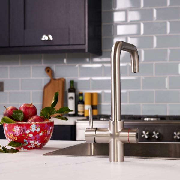 Impromta 4 in 1 Biometric Boiling Water Tap | Brushed Steel Finish