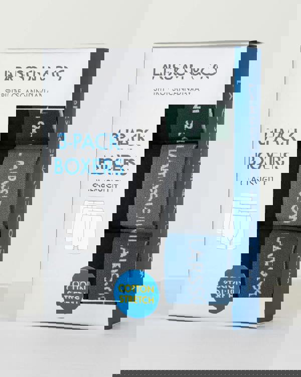 Larsson & Co 3 Pack Boxers In Black