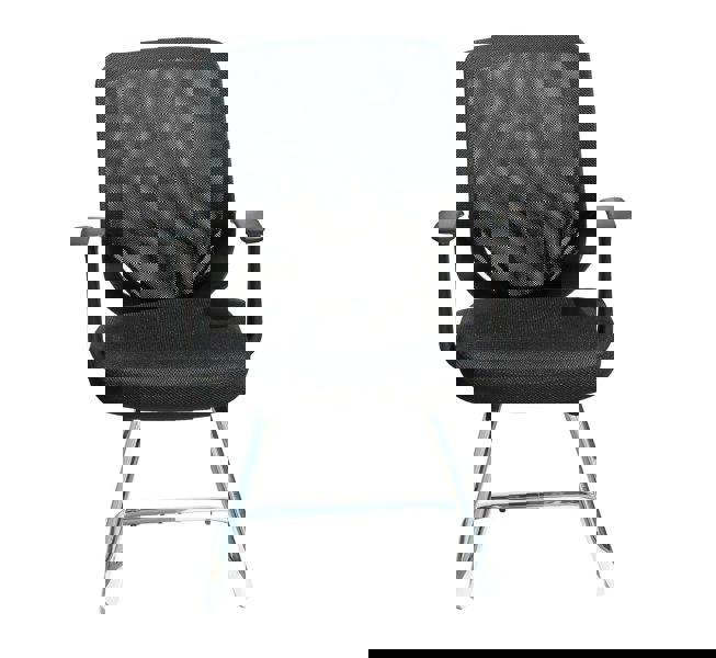 Dorel Home Atalanta Visitor Chair in Black Fabric