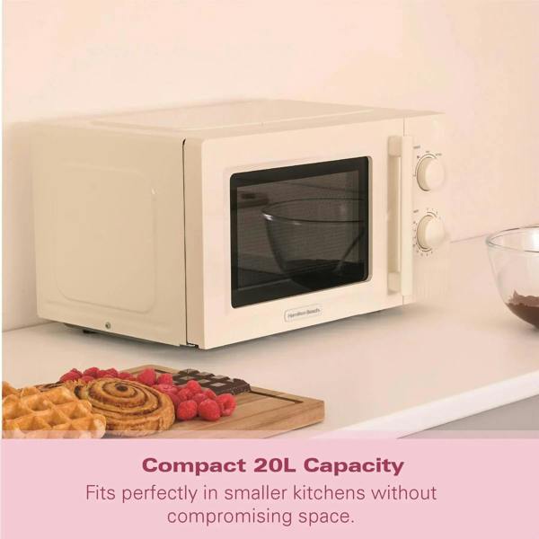 Hamilton Beach Miami Manual 800W Microwave - Sand - Hamilton Beach UK
