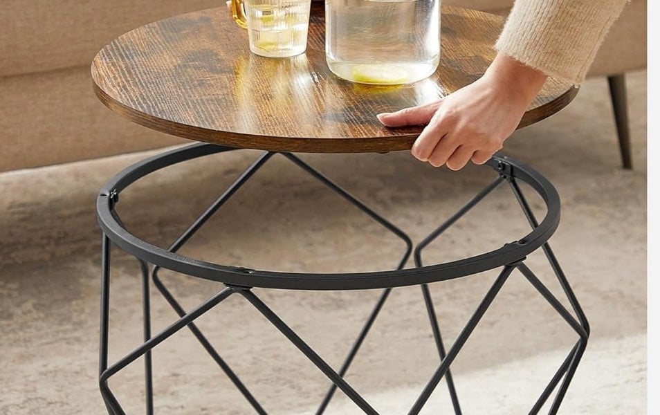 Modcraft Set of 2 Industrial Coffee Tables - Geometric Design