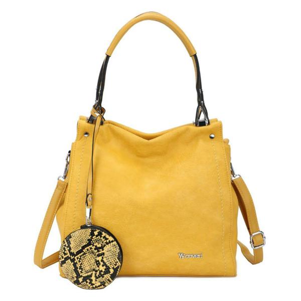 Stylex Accessories Serpentine Handbag with Snakeprint Pouch Purse Accessory