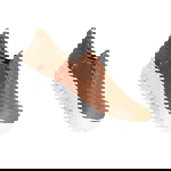 Duke Mens D555 Carlisle 1 Slip-on Wide Shoes - Dark Tan