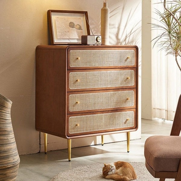 Alexande Chests Of Drawers, Cabinet-Weilai Concept-Cherry Wood Colour-Weilai Concept