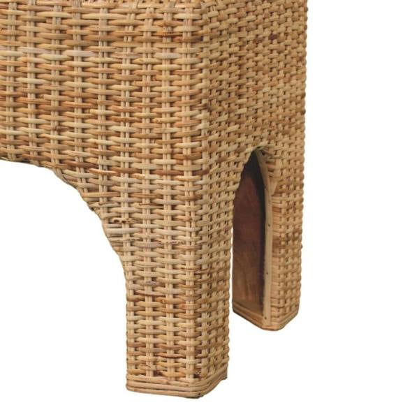 Artisan Furniture Solid Wood Rattan Harmony, Upholstered, Brown & Cream