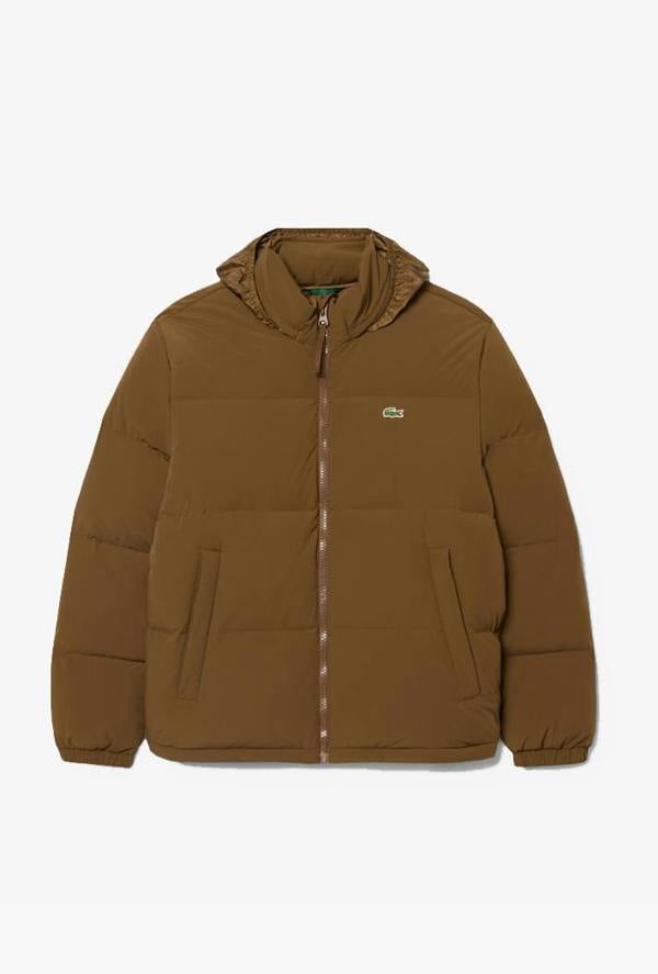 Lacoste Water-Repellent Hooded Down Jacket
