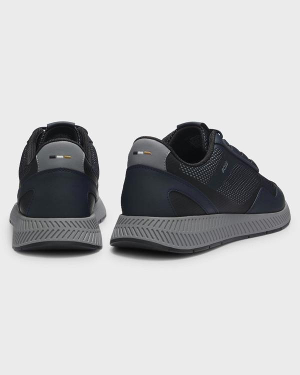 BOSS Orange Titanium_Runn_refthp Mens Trainers - Open Blue 461 back, pair