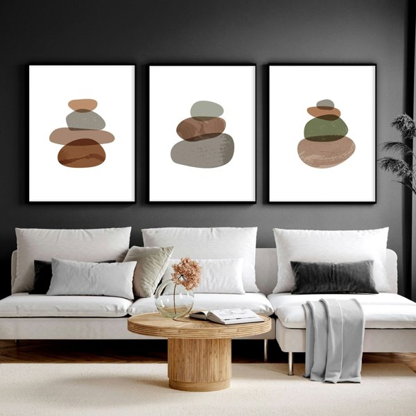 Living room wall art prints | set of 3 Abstract wall art