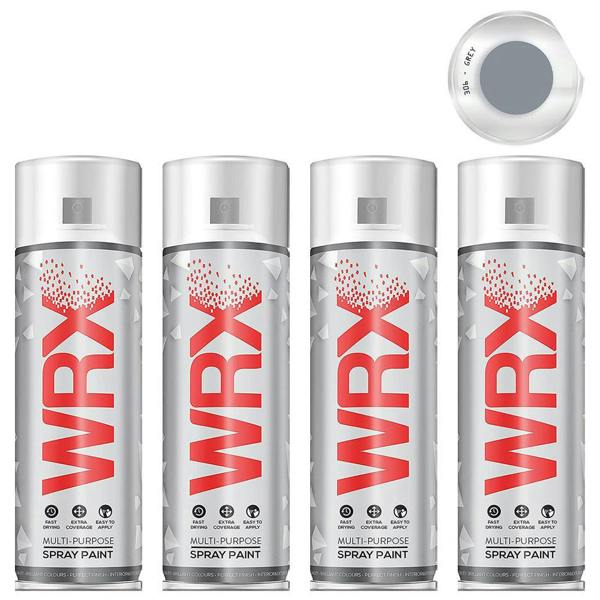 WRX 4X WRX Gloss Grey Spray Paint Acrylic 400ml