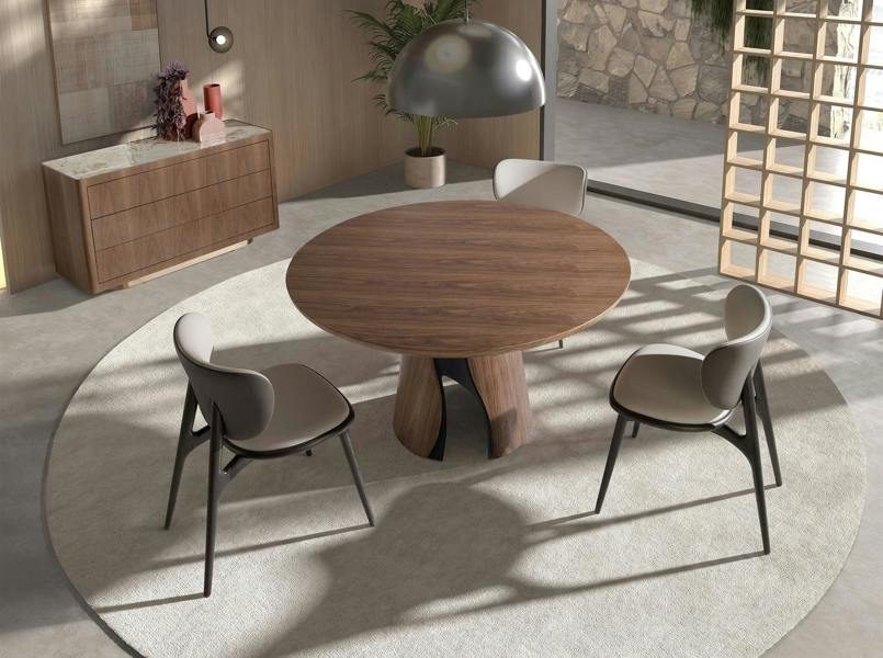 Angel Cerdá Chair in cream and dark grey leatherette 4257