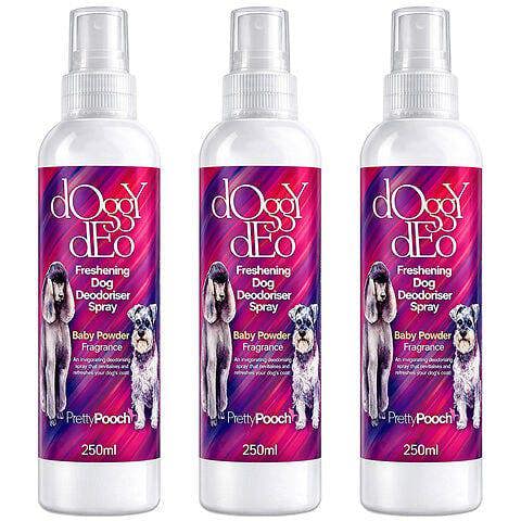 Pretty Pooch Dog Deodoriser Spray Perfume 750ml - Baby Powder - Freshening Dry Shampoo Spray for Dogs