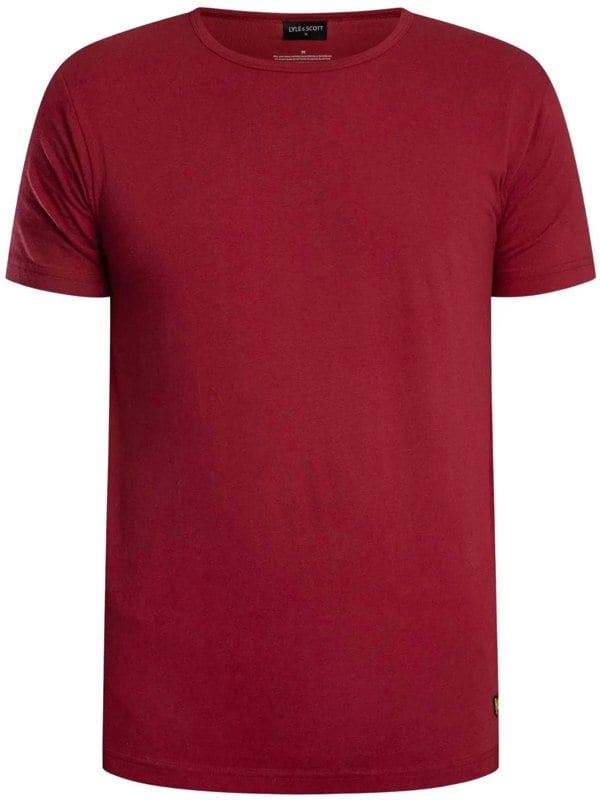Lyle & Scott Charlie T-Shirt & Shorts Lounge Set, Burgundy/Black