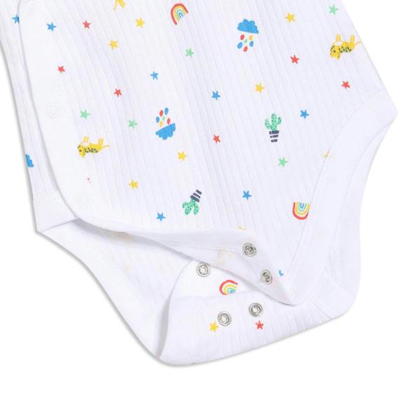 Mini Cuddles Baby Boys 3pk Printed Bodysuits, Multicolour