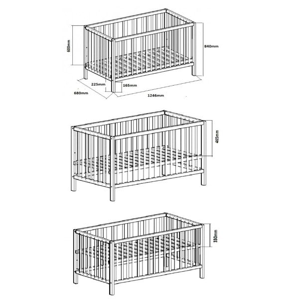Kub Natural Cot & Mattress