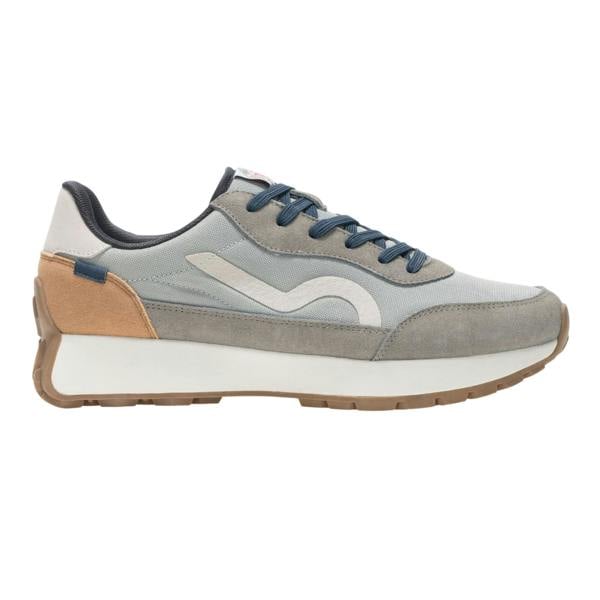 Regatta Mens Marine Heritage II Suede Trainers - Grey/Tan/Denim - 