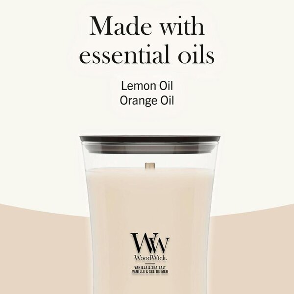 Woodwick Vanilla & Sea Salt Large Hourglass Candle