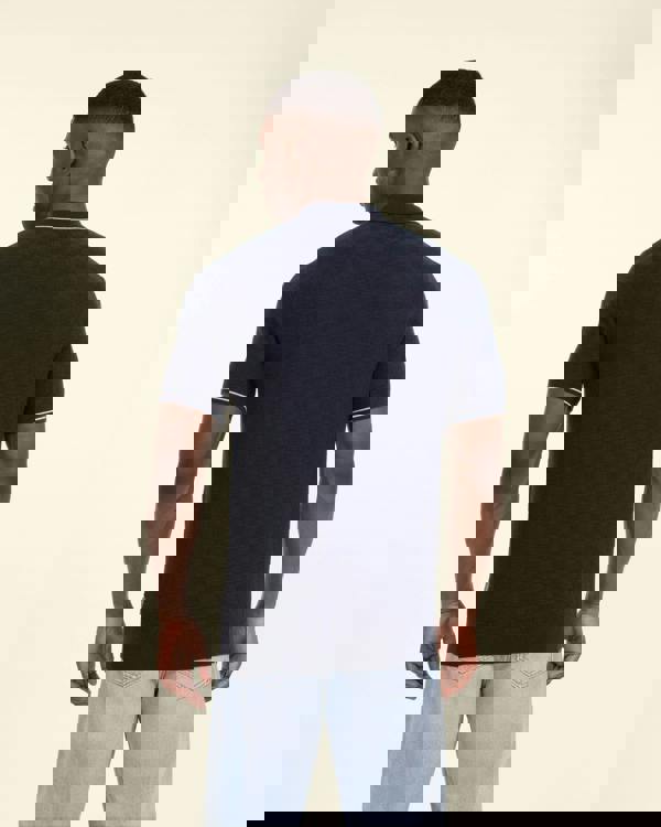 Larsson & Co Basket Weave Knitted Polo Shirt