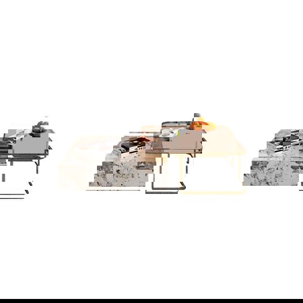 AnMoo Nesting Coffee Table Set With TV Stand, Golden Base-Weilai Concept-Weilai Concept