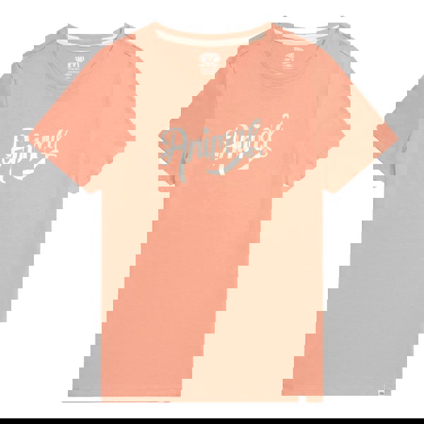 Animal Womens Script Organic Logo T-Shirt - Coral