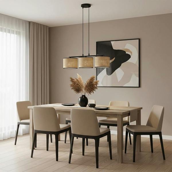Emibig ECO Pendant Lamp 3 x E27 Black / Rattan