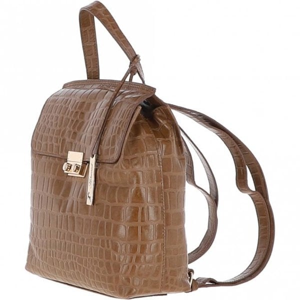 Ashwood Crocodile Print Leather Backpack: C-51