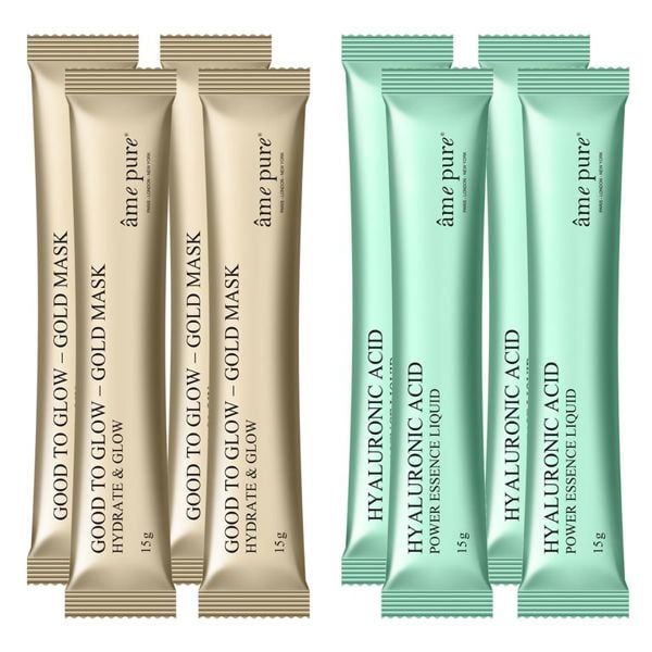 Âme Pure JELLY GLOW RUBBER MASK GOLD - Peel-Off - Hyaluronic Acid Hydrating & Boost Glow Face Masks