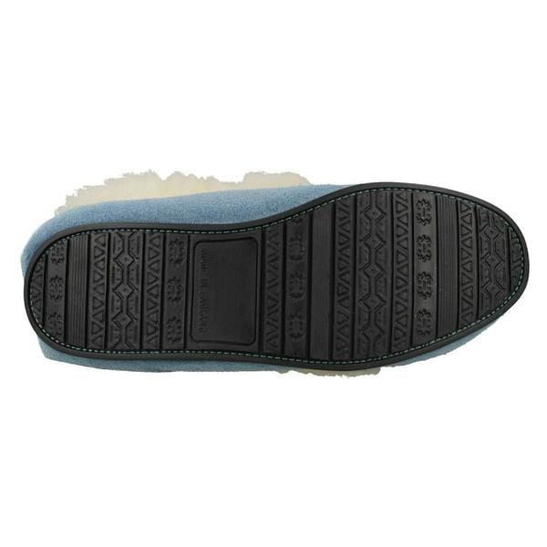 Spot On Ladies Spot On Slip On Slippers Real Suede Moccasin