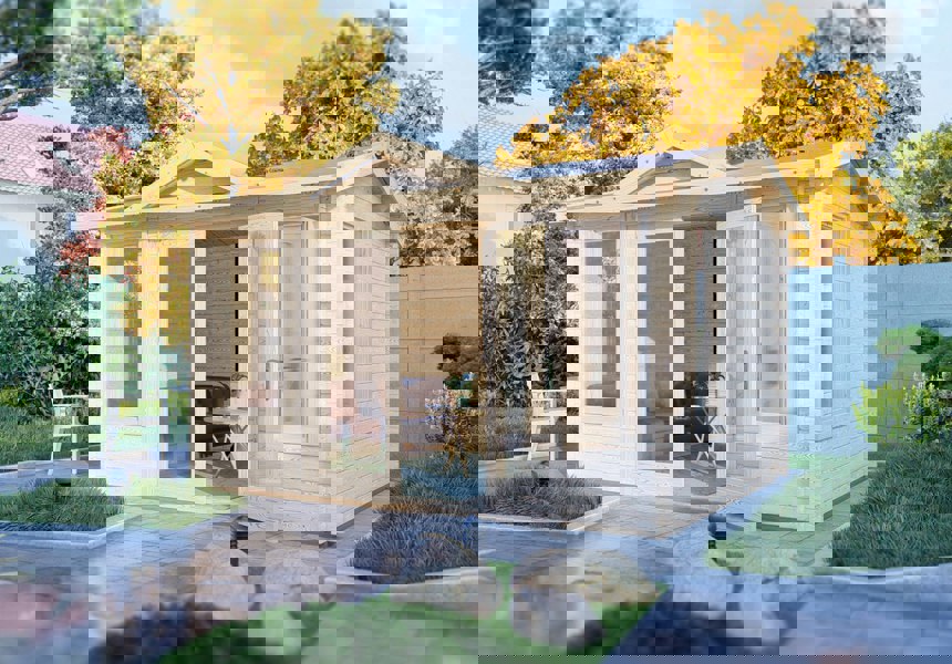 Shire Clockhouse 10Gx12 Log Cabin 44mm thick timber cladding - Best Shed