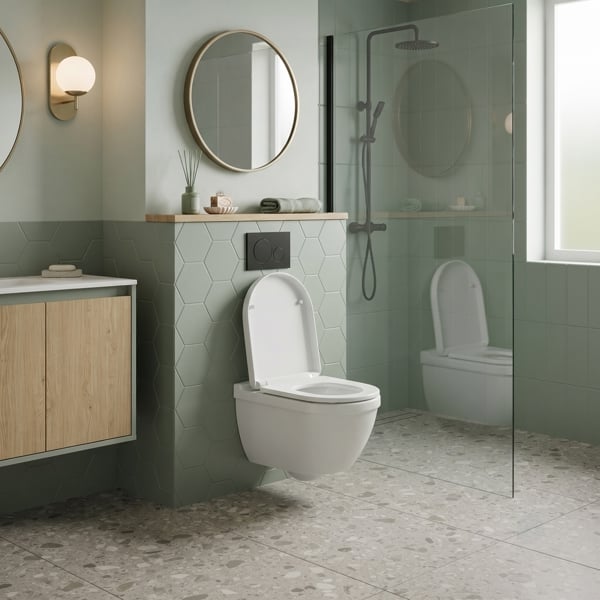 RTS Long D Top Fix Slow Close Quick Release Toilet Seat -  360 x 470mm