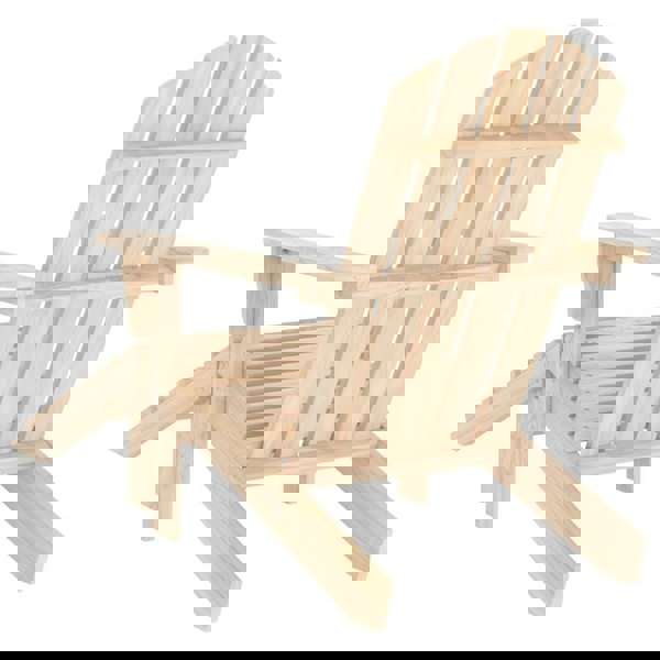 Berkfield Garden Adirondack Chair with Ottoman Solid Fir Wood