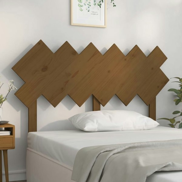 Berkfield Bed Headboard Honey Brown 132x3x81 cm Solid Wood Pine