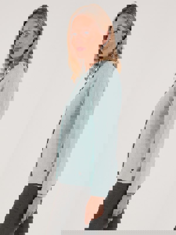 PennyPlain Ribbed Button Cardigan - Mint