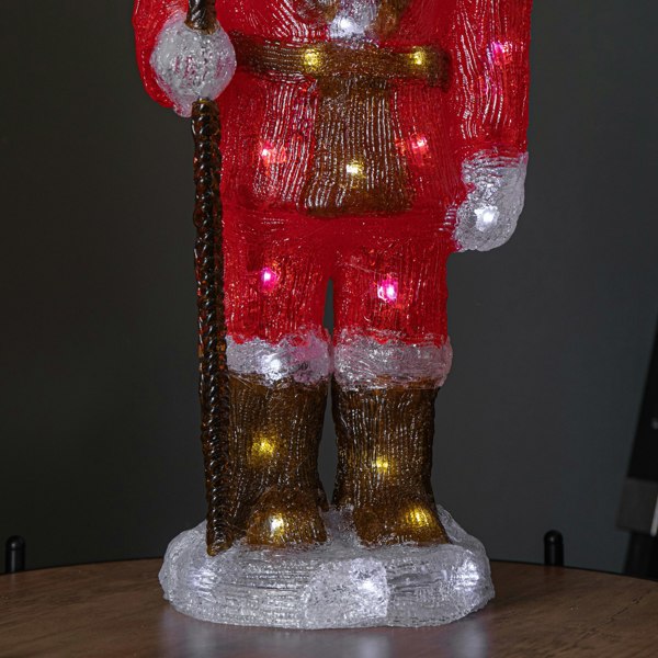 Samuel Alexander 65cm Light up Acrylic Christmas Nutcracker Decoration with 80 White LEDs