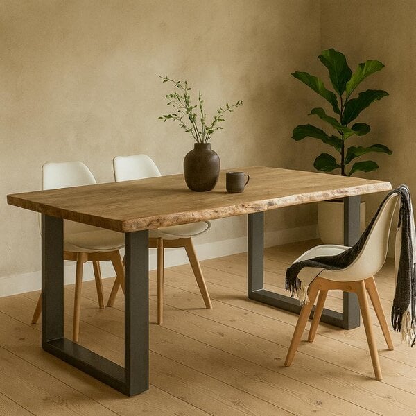 Wyld Haus Wellington 200cm 6 Seater Acacia Wood Live Edge Dining Table