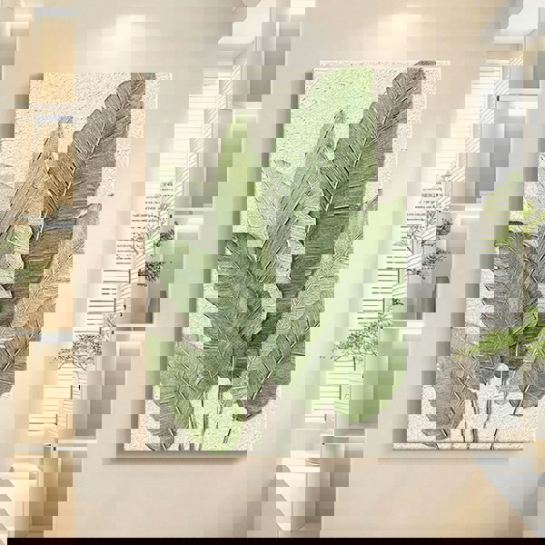 Rit Concept Green Leaves Framed Wall Art Print Multiple Size