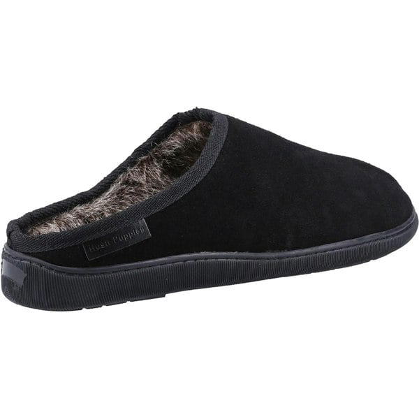 Hush Puppies Mens Ashton Suede Slippers - Black